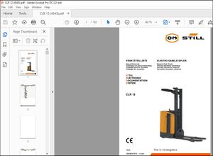 Still CLR 12 Spare Parts List Manual – PDF DOWNLOAD