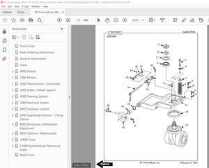 BT Prime Mover RRX35/45, RDX30, RSX40/50 Electric Rider Truck Parts Manual - PDF DOWNLOAD