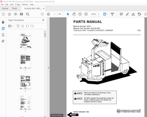 BT Prime-Mover TCB Electric Tugger Car Body Carrier Parts Manual - PDF DOWNLOAD