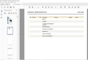 STILL STED Forklift CS 20 Horizontal order picker Truck Spare Parts List Manual – PDF DOWNLOAD