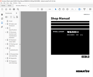 Komatsu WA500-6 Wheel Loader Shop Manual SEN00236-24 – PDF DOWNLOAD