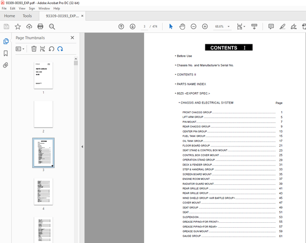 Kawasaki 80ZV Wheel Loader Parts Manual (93309-00393) – PDF DOWNLOAD