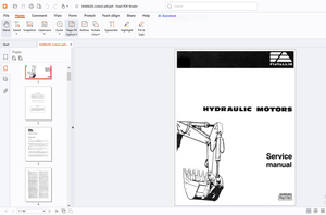 Fiatallis FE12 FE12R FE16 FE18 FE18R FE20 FE24 FE25 FE40 Hydraulic Motors Service Manual - PDF 