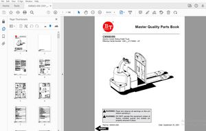 BT Forklift CMX60/80 MASTER QUALITY PARTS MANUAL 308563-000 September 2001 - PDF DOWNLOAD