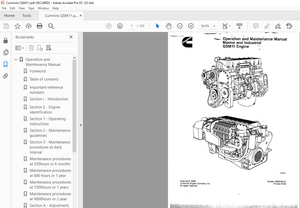Cummins QSM11 Engine Marine and Industrial Operation &amp; Parts Manual – PDF DOWNLOAD