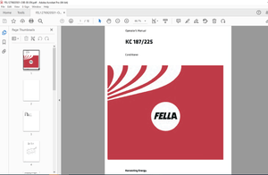 Fella KC 187 KC 225 Conditioner Operator’s Manual – PDF DOWNLOAD