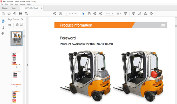STILL STED Diesel LPG forklift trucks RX70-16 RX70-18 RX70-20 workshop Manual – PDF DOWNLOAD