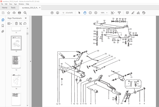 Pottinger Agricultural EUROBOSS 330 H-D Spare parts list Manual – PDF DOWNLOAD