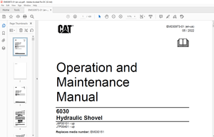 Cat 6030 Hydraulic Shovel Operation and Maintenance Manual EM030973 – PDF DOWNLOAD