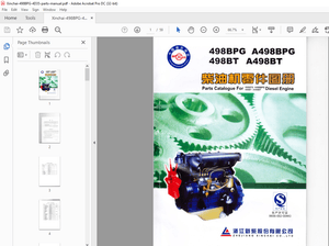 Xinchai Forklift 498BPG A498BPG 498BT A49BT Diesel Engine Parts Manual – PDF DOWNLOAD