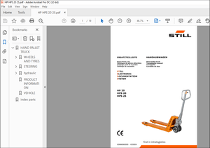 STILL HP 25 HPS 20 HPS 25 Spare Parts Catalogue Manual – PDF DOWNLOAD