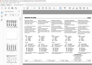 Ducati Monster 750 DARK 2000 Parts Manual PN 91510641B - PDF DOWNLOAD