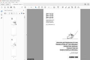 AMMANN APF 15/40 APF 15/50 APF 20/50 OPERATING MANUAL - PDF