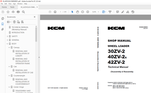 KCM WHEEL LOADER 30ZV-2 40ZV-2A 42ZV-2 SHOP MANUAL 93202-00051 - PDF DOWNLOAD