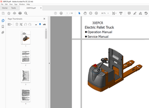 Hyundai Forklift 30EPCR Electric Pallet Truck Operator’s &amp; Service Manual
