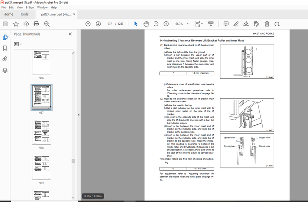 Mitsubishi Forklift FG15ZN FG18ZN FG20CN FG20N FG25N FG35AN FD15N FD20CN FD35AN Service Manual - PDF
