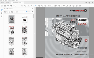 Steyr MO164M40 Marine Turbo Diesel Solas Parts Manual 48219001 – PDF