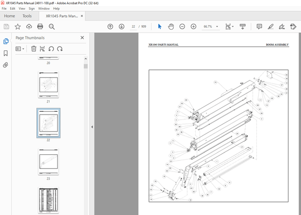 Xtreme Telehandler XR1045 Forklift Parts Manual – PDF DOWNLOAD