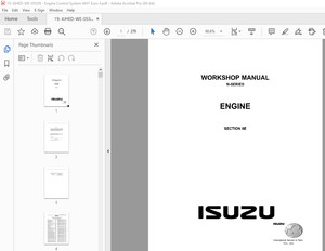 Isuzu 4HK1 Engine Control System 2009-2010MY N-Series Workshop Manual - PDF DOWNLOAD