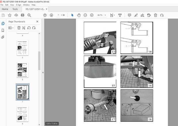 Fella RADON KM 262 KM 292 Drum Mower Operator&#x27;s Manual - PDF DOWNLOAD