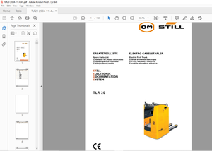 Still STED Forklift TLR 20 Electric Fork Truck Spare Parts Manual – PDF DOWNLOAD