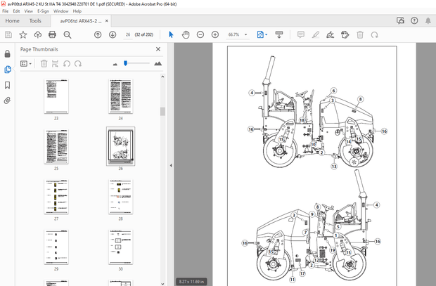 AMMANN ARX 36-2 ARX 40-2 ARX 45-2 BEDIENUNGSANLEITUNG - PDF