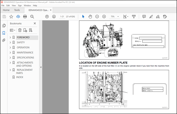 Komatsu PC2000-11E0 Hydraulic Excavator Operation &amp; Maintenance Manual EENAM04020 – PDF DOWNLOAD