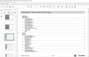 KRAMER Wheel loader 5075 5075L Spare Parts List Manual SN353000001 – PDF DOWNLOAD