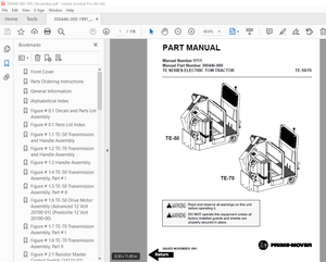 BT-Prime Mover TE SERIES ELECTRIC TOW TRACTOR Parts Manual - PDF DOWNLOAD