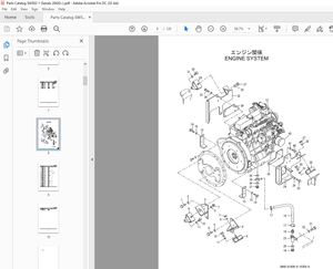 Sakai Vibrating Roller SW502-1 ENGINE KUBOTA Y2203-EDM Parts Catalogue Manual