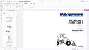 Fiatallis 545 545H 545-B 605-B 645 645-B Wheel Loader Power Steering Service Manual - PDF DOWNLOAD
