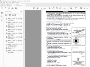 Maeda CRAWLER CRANE LC1385M-8B LC1385M-8BF OPERATION MANUAL Serial No. 8009 - PDF DOWNLOAD