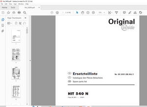 Pottinger Tractor HIT 540 N Spare parts list Manual – PDF DOWNLOAD