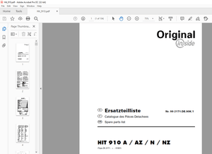 Pottinger Tractor HIT 910 A AZ N NZ Spare parts list Manual – PDF DOWNLOAD
