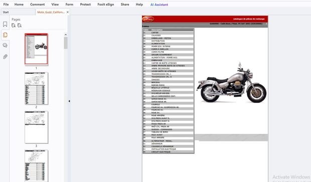 Moto Guzzi Calif.Alum.Titan. PI CAT 2003 Catalogue de pieces de rechange - PDF DOWNLOAD