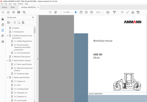 Ammann ARX 90 Tandem Roller Deutz Tier 3 Workshop Manual 4122043 PDF
