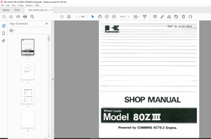 Kawasaki 80ZIII Wheel Loader Cummins 6CT8.3 Engine Shop Manual - PDF DOWNLOAD