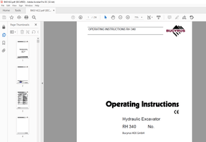 Cat Bucyrus RH 340 Hydraulic Excavator Operating Instructions Manual BI651422 – PDF DOWNLOAD