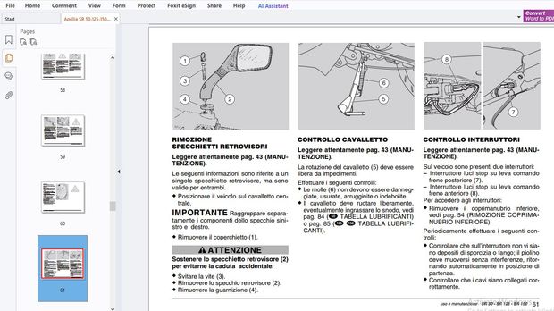 Aprilia SR 50-125-150 Use + Maintenance Manual 8104118 – PDF DOWNLOAD