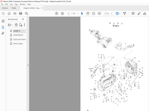 Hitachi UH04-2 Hydraulic Excavator Parts List Manual P155-4 – PDF DOWNLOAD