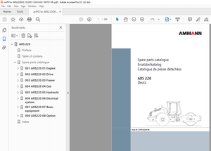 Ammann ASC 220 Single Drum Roller Parts Manual 2522001 - PDF