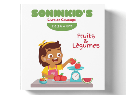 SONINKID&#x27;S | Livre de coloriage Fruit &amp; Légumes  (Format PDF)