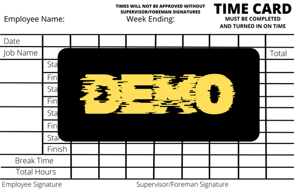 Digital Timecard Demo Access