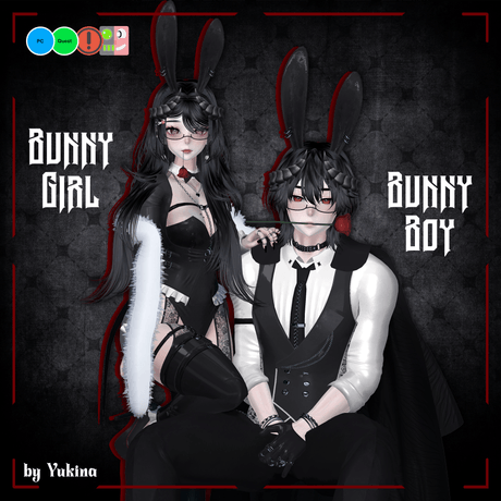 ✧ Bunny Girl &amp; Bunny Boy Avatar | PC/Quest + FT | SPS
