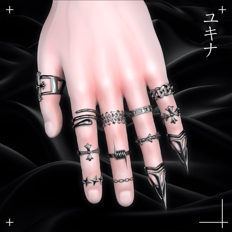 Cross Chrome Rings