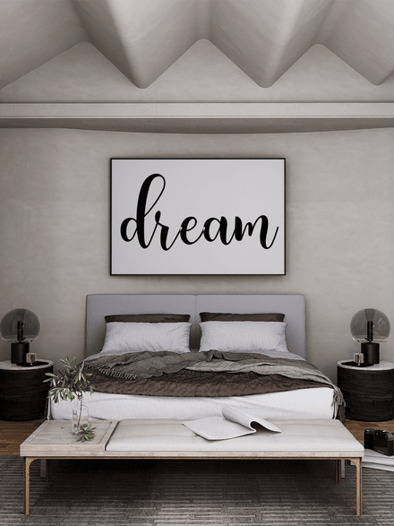 Dream - Black &amp; White Printable Wall Art Quote