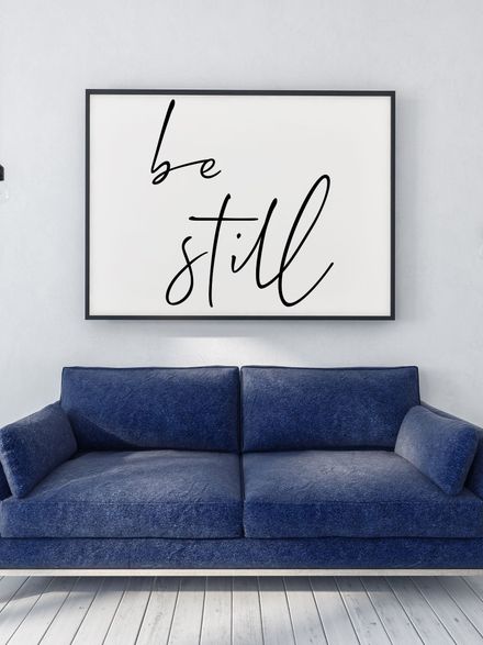 Be Still - Black &amp; White Printable Art Quote