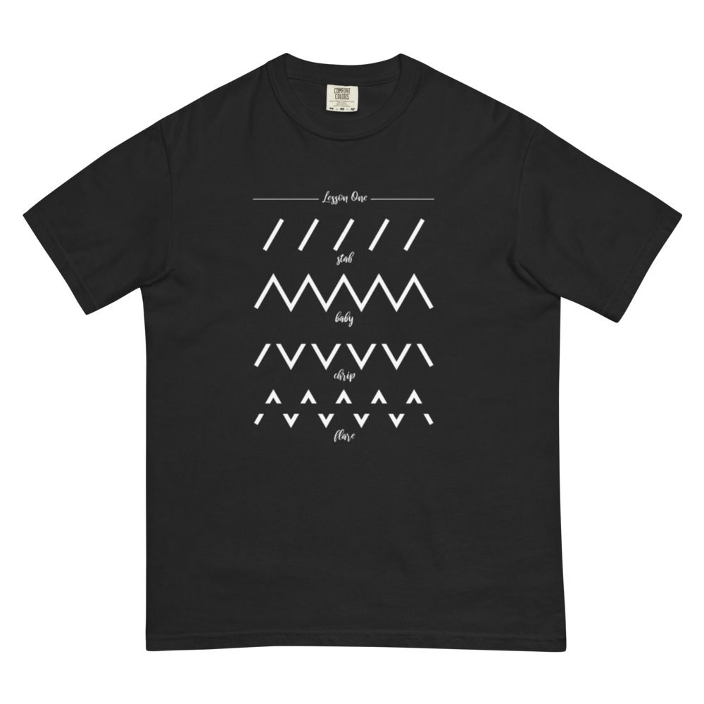 Scratch lessons tee blk gry