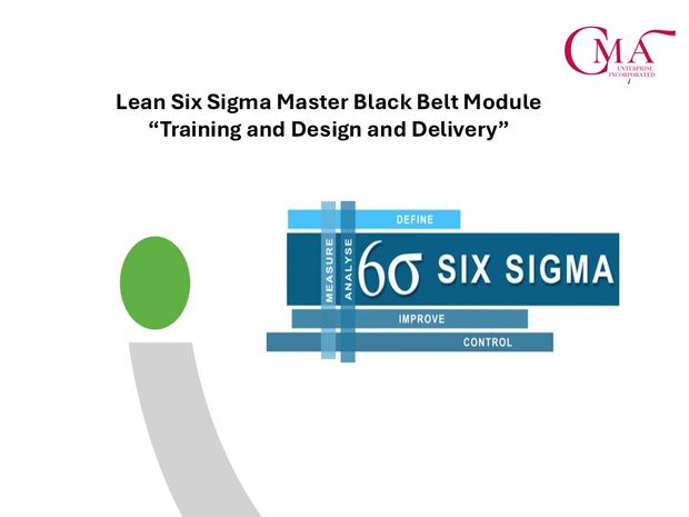 Master Black Belt Certification Module four:  Training Design and Delivery
