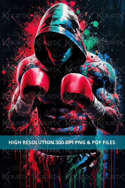 Digital File - Printable Wall Art - Shadow Boxer